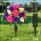 Artificial Cemetery Flowers for Grave, Set of 2 Memorial Grave Flowers for Cemetery with Vase Realistic Silk Gravesites UV Resistant Peony Flowers Decorations (Red with Purple)